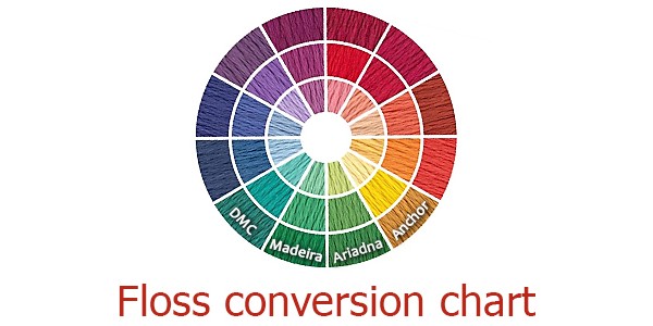 Floss conversion chart