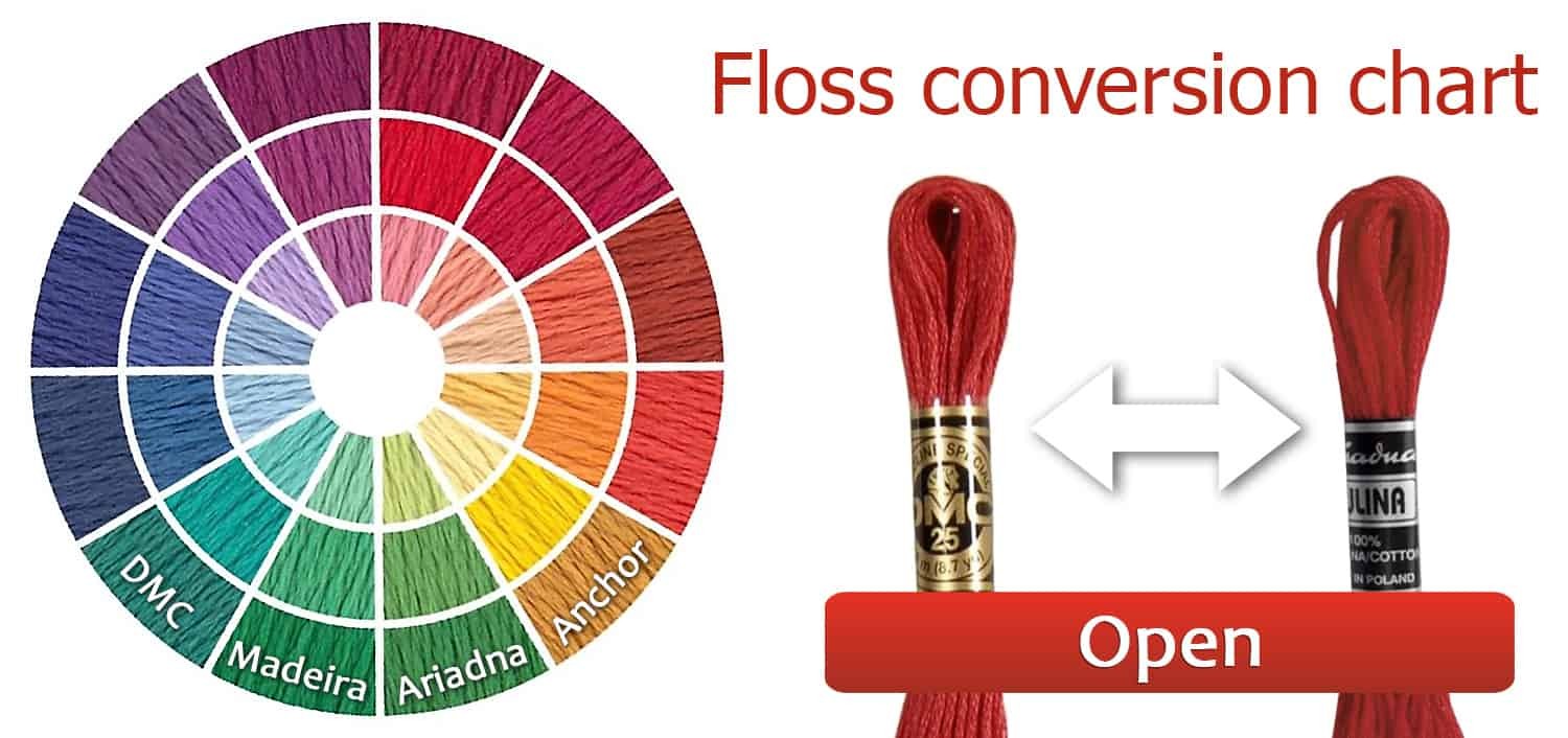 Floss conversion chart